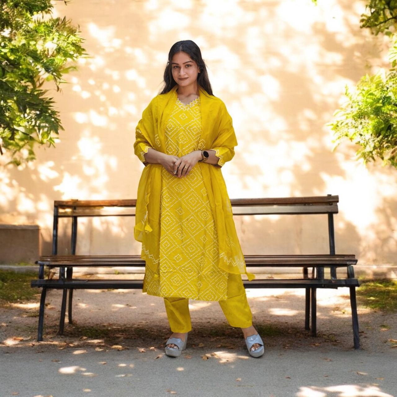 Yellow kurta set